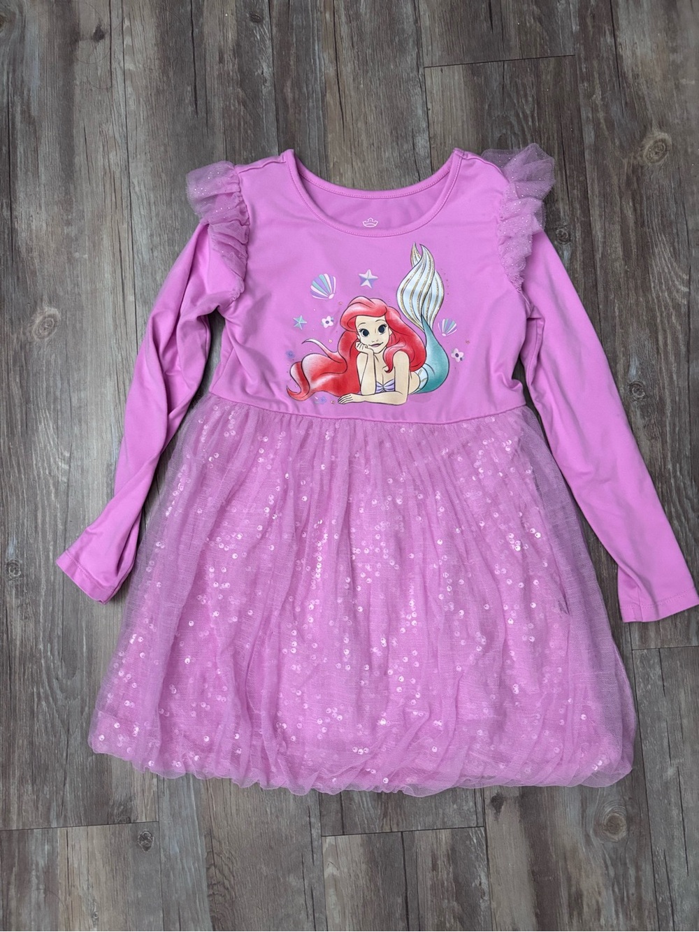 Girls Pink Ariel Tulle Skirt Dress